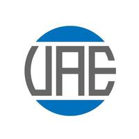 UAE letter logo design on white background. UAE creative initials circle logo concept. UAE letter design. vector