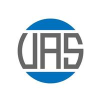 UAS letter logo design on white background. UAS creative initials circle logo concept. UAS letter design. vector