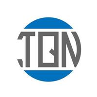 TQN letter logo design on white background. TQN creative initials circle logo concept. TQN letter design. vector