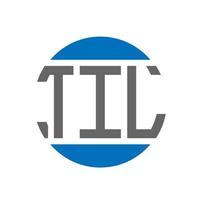 TIL letter logo design on white background. TIL creative initials circle logo concept. TIL letter design. vector