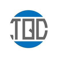 TQC letter logo design on white background. TQC creative initials circle logo concept. TQC letter design. vector