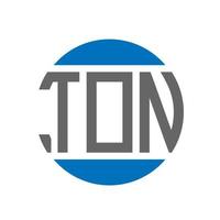 TON letter logo design on white background. TON creative initials circle logo concept. TON letter design. vector