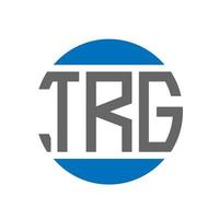 diseño de logotipo de letra trg sobre fondo blanco. concepto de logotipo de círculo de iniciales creativas trg. diseño de letras trg. vector