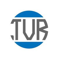 diseño de logotipo de letra tvr sobre fondo blanco. concepto de logotipo de círculo de iniciales creativas de tvr. diseño de letras tvr. vector