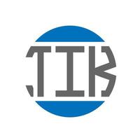TIK letter logo design on white background. TIK creative initials circle logo concept. TIK letter design. vector