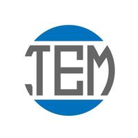 TEM letter logo design on white background. TEM creative initials circle logo concept. TEM letter design. vector