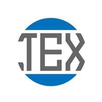TEX letter logo design on white background. TEX creative initials circle logo concept. TEX letter design. vector