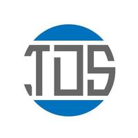 diseño de logotipo de letra tds sobre fondo blanco. concepto de logotipo de círculo de iniciales creativas de tds. diseño de letras tds. vector