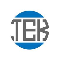 TEK letter logo design on white background. TEK creative initials circle logo concept. TEK letter design. vector