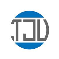TJU letter logo design on white background. TJU creative initials circle logo concept. TJU letter design. vector