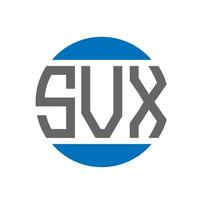 diseño de logotipo de letra svx sobre fondo blanco. concepto de logotipo de círculo de iniciales creativas svx. diseño de letras svx. vector