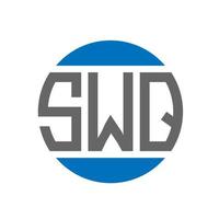 SWQ letter logo design on white background. SWQ creative initials circle logo concept. SWQ letter design. vector