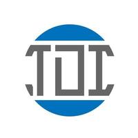 diseño de logotipo de letra tdi sobre fondo blanco. concepto de logotipo de círculo de iniciales creativas de tdi. diseño de letras tdi. vector