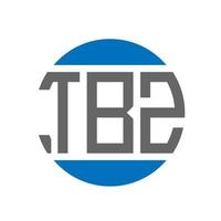 diseño de logotipo de letra tbz sobre fondo blanco. concepto de logotipo de círculo de iniciales creativas de tbz. diseño de letras tbz. vector