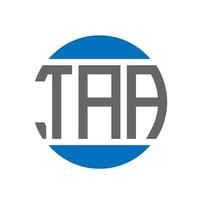 TAA letter logo design on white background. TAA creative initials circle logo concept. TAA letter design. vector
