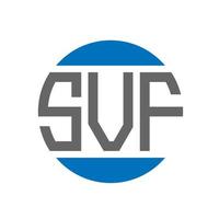 diseño de logotipo de letra svf sobre fondo blanco. concepto de logotipo de círculo de iniciales creativas svf. diseño de letras svf. vector