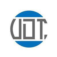 diseño de logotipo de letra udt sobre fondo blanco. concepto de logotipo de círculo de iniciales creativas de udt. diseño de letra udt. vector