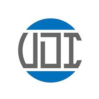 UDI letter logo design on white background. UDI creative initials circle logo concept. UDI letter design. vector