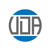 UDA letter logo design on white background. UDA creative initials circle logo concept. UDA letter design. vector