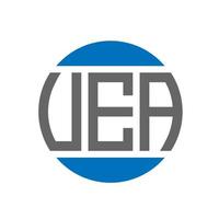 UEA letter logo design on white background. UEA creative initials circle logo concept. UEA letter design. vector