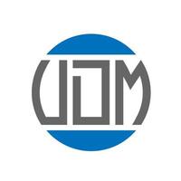 diseño de logotipo de letra udm sobre fondo blanco. concepto de logotipo de círculo de iniciales creativas de udm. diseño de letras udm. vector