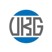 UKG letter logo design on white background. UKG creative initials circle logo concept. UKG letter design. vector