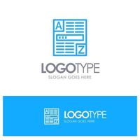 Browser Web Code Internet Blue Logo Line Style vector