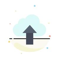 Arrow Upload Up Cloud Abstract Flat Color Icon Template vector