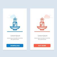 Candle Christmas Diwali Easter Lamp Light Wax  Blue and Red Download and Buy Now web Widget Card Template vector