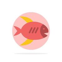 Beach Coast Fish Sea Abstract Circle Background Flat color Icon vector