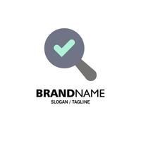 Find Search View Business Logo Template Flat Color vector