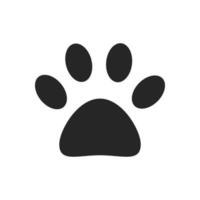 Paw  print icon isolated on white background vector