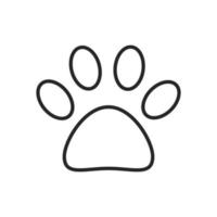 Paw  print icon isolated on white background vector