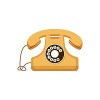 Vintage telephones  flat design vector