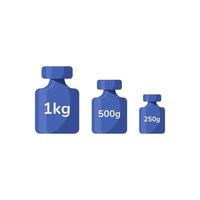 Calibration weights on a white background vector