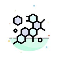 plantilla de icono de color plano abstracto de ciencia de molécula celular vector