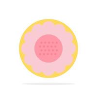 Flora Floral Flower Nature Spring Abstract Circle Background Flat color Icon vector