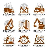 colección de logotipos de construcción vector