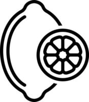 line icon for lemon vector