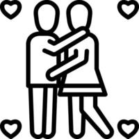 line icon for romantic vector