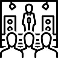 line icon for concerts vector