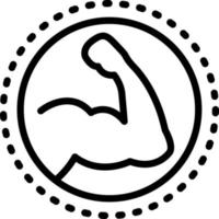 line icon for stronger vector