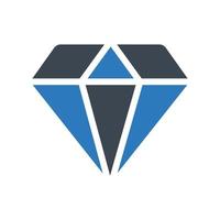 ilustración de vector de diamante en un fondo. símbolos de calidad premium. iconos vectoriales para concepto y diseño gráfico.