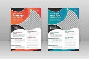 Colorful Abstract Modern Commercial Flyer, Poster Template for Multipurpose vector