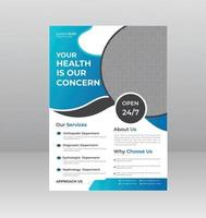 Medicine and science flyer poster cover vector