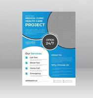 Medical healthcare flyer design template vector