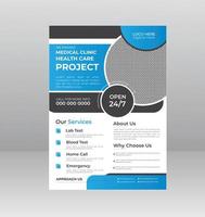 Medical healthcare flyer design template vector