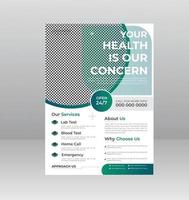 Medicine and science flyer poster cover vector