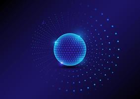 Abstract 3D Hexagon sphere  technology futuristic innovation vector background