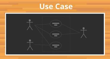 uml unified modelling language use case diagram vector